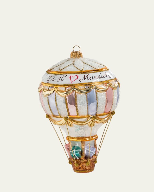 Wedding Balloon Just Married Christmas Ornament